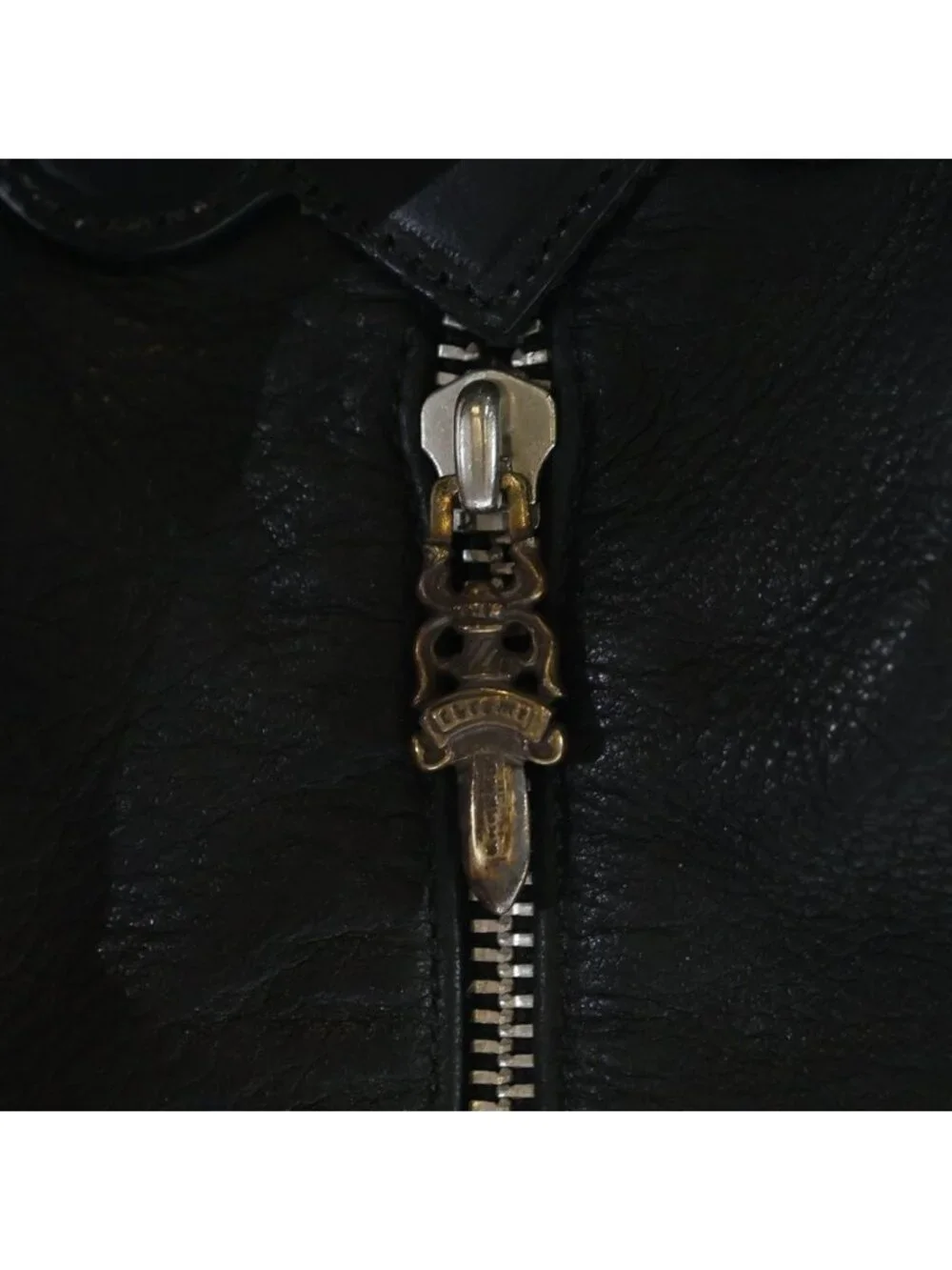 Chrome Hearts Flerknee Mini Backpack Funi Daga Zip Leather Black